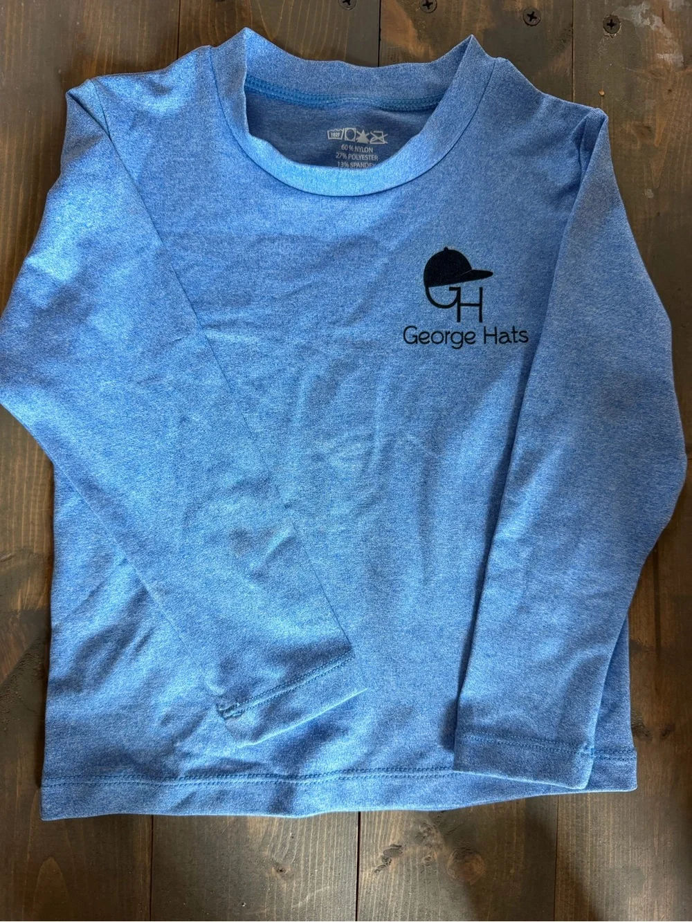 George Hats Kids' Long Sleeve Blue Rashguard